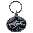 Running Horses Western Metal Key Chain with Enameled Details